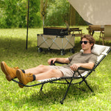 Folding Zero Gravity Chair, 5-Position Adjustable Outdoor Lounge Chair Recliner with Headrest
