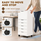 File Cabinet on Wheels Mobile Printer Stand with