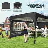 10 x 20 ft Pop Up Canopy Tent with Reflective Strips, UPF 50+ Easy up Instant Canopy with 6 Sandbags