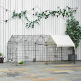 Parc de jeux pour animaux de compagnie avec toit, cage pour cobaye en métal, intérieur extérieur pour petits animaux, 87
