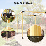 8PCS Pergola Kit, Pergola Brackets with 3-Way & 4-Way Corner Brackets for 4