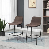 Tabourets de bar lot de 2, chaises de bar rembourrées hauteur comptoir
