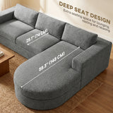 L Shaped Cloud Boneless Couch