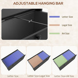 2 Drawer File Cabinet, Lockable Filing Cabinet with Adjustable Hanging Bar for Letter, A4