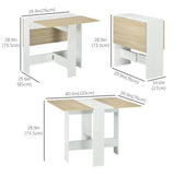 Table de salle à manger à abattants Table pliante en bois Table d'appoint polyvalente Bureau de salle à manger Table peu encombrante