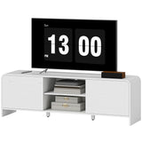 TV Stand for up to 65 Inch TV, Nordic Entertainment Center with 2 Cabinets and 2 Open Shelves for Living Room