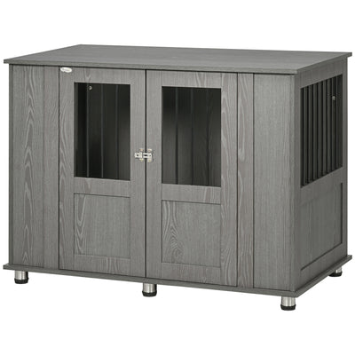 Dog Crate Furniture with Lockable Magnetic Door, Adjustable feet for Extra Large, Medium & Small Dogs