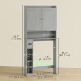 Armoire de rangement moderne au-dessus de la toilette avec 2 portes