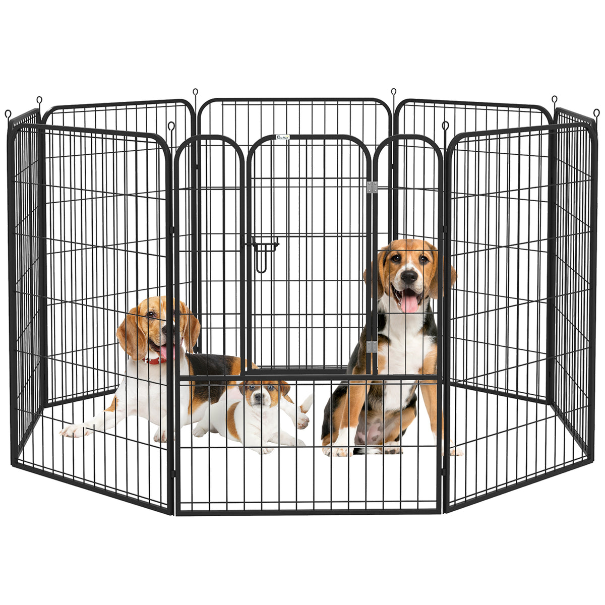 Parc de jeux pour animaux de compagnie 8 panneaux clôture maison bricolage métal lourd pliable intérieur extérieur 39