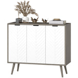 Buffet moderne et buffet, armoire de salle à manger avec tablettes ajustables