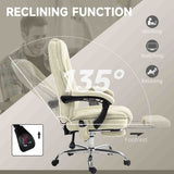 Massage Office Chair, Reclining Computer Chair with Adjustable Height and Footrest