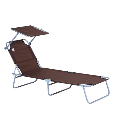 Outdoor Lounge Chair, Adjustable Folding Chaise Lounge