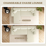 Corner Sofa with Changeable Chaise, 2 Pillows