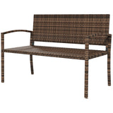 Rattan Wicker Loveseat Garden
