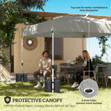 9.6 x 9.6 ft Pop Up Canopy Tent with 3 Sidewalls, UPF 50+ 1-Button Push Easy Setup Outdoor Instant Canopy