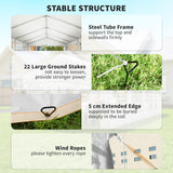 13'x26' Heavy Duty Large Party Tent & Carport with Removable Sidewalls