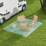 Reversible Outdoor Rug with Carry Bag, 9' x 12' Waterproof Rug