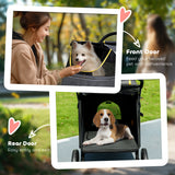 Poussette pour animaux pliable avec roues avant universelles, voiture pour chats et chiens de grande et moyenne taille