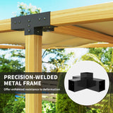 12PCS Pergola Kit, Pergola Brackets with 3-Way & 4-Way Corner Brackets for 4