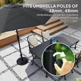 48 lbs Patio Umbrella Base Round HDPE Umbrella Base For 1.5