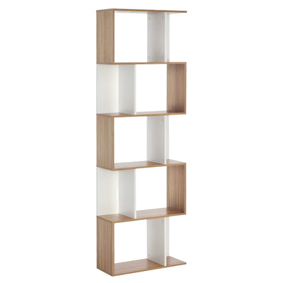 5-Tier Geometric Bookcase Display Shelf Storage Shelf Modern Room Divider Living Room Home Office Furniture