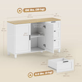 Buffet Cabinet with Soft-Close Doors, Modern Sideboard with 3 Drawers for Living Room