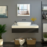 Wall Mounted Bathroom Medicine Cabinet Mirrored Cabinet with Hinged Door 2-Tier Storage Shelves