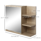 Medicine Cabinet with Mirror, Bathroom Wall Cabinet with 3 Open Shelves