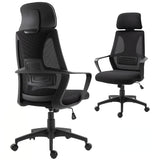 Fauteuil de bureau en maille avec appui-tête réglable en hauteur, chaise de bureau ergonomique avec angle d'inclinaison réglable, siège pivotant réglable en hauteur avec support lombaire pour le bureau