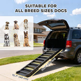 Foldable Dog Car Ramp, Pet Stairs for Senior Pets to Access Cars and High Beds