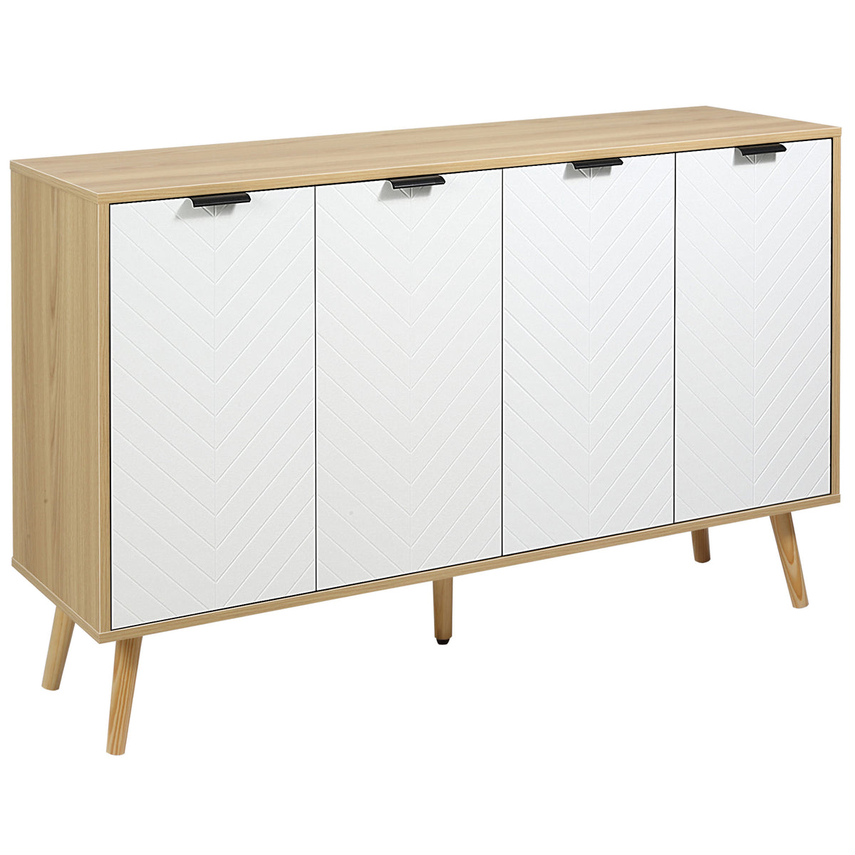 Modern Sideboard and Buffet, Dining Room Cabinet with Adjustable Shelves and