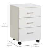 Mobile Filing Cabinet with Wheels, 3 Drawer File Cabinet with Lock and Keys for Home Office