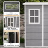 Cabanon appuyé 4x5 avec fenêtre verrouillable pour rangement outils de jardin