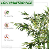 5ft Tall Artificial Bamboo Tree, Decorative Faux Plant with Pine Wood Base for Indoor Home Office Decor