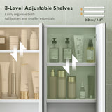 Three-Mirror Bathroom Medicine Storage Cabinet