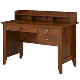 Table d'étude avec étagère de rangement, tiroirs, étagère, bureau à domicile, poste de travail avec gestion des câbles