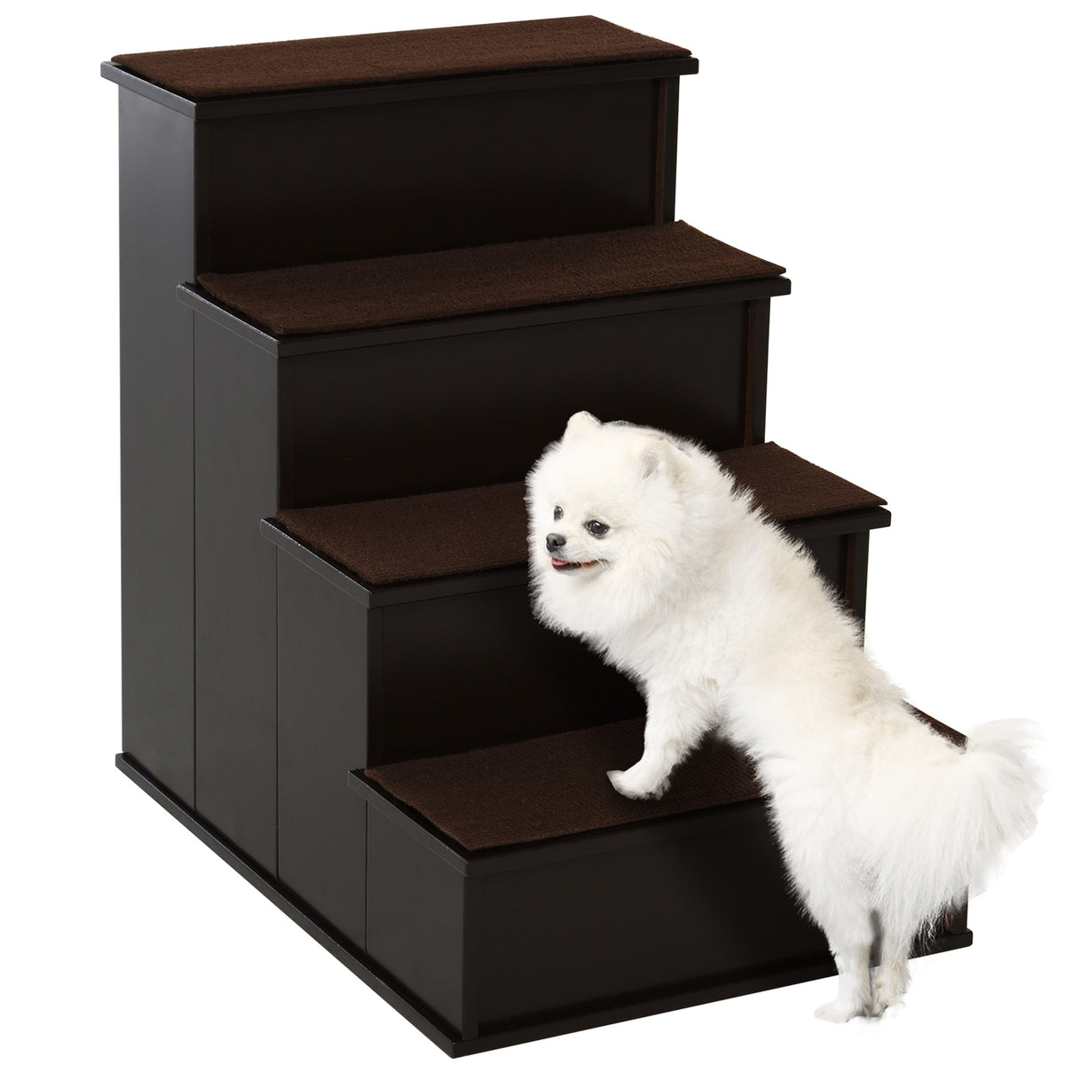 Dog Steps Pet Stairs for Bed Cat Ladder for Couch with Non-Slip Carpet, 15.7