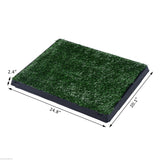 Dog Grass Pad with Tray, Doggy Bathroom Toilet Potty Tray Indoor Outdoor Puppy Potty Training (51 x 63 CM)