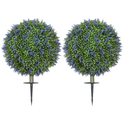 Artificial Plants Faux Lavender Set of 2