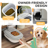 6-30lb Dog Food Storage Container Collapsible Design with Airtight Lids, Rolling Wheels