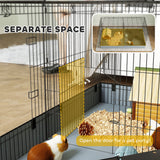 Guinea Pig Cage with Removable Top, 2 Separate Area