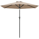 Patio Sun Umbrella, Outdoor Parasol with 6 Ribs