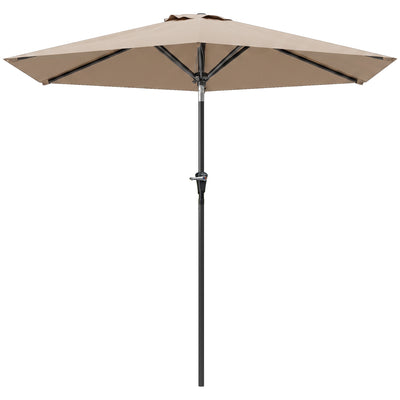 Patio Sun Umbrella, Outdoor Parasol with 6 Ribs