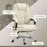 Massage Office Chair, Reclining Computer Chair with Adjustable Height and Footrest