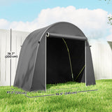 8' x 4' Portable Shed, Waterproof Bike Tent with Roll-up Zipper Door and Galvanised Metal Frame for Bike