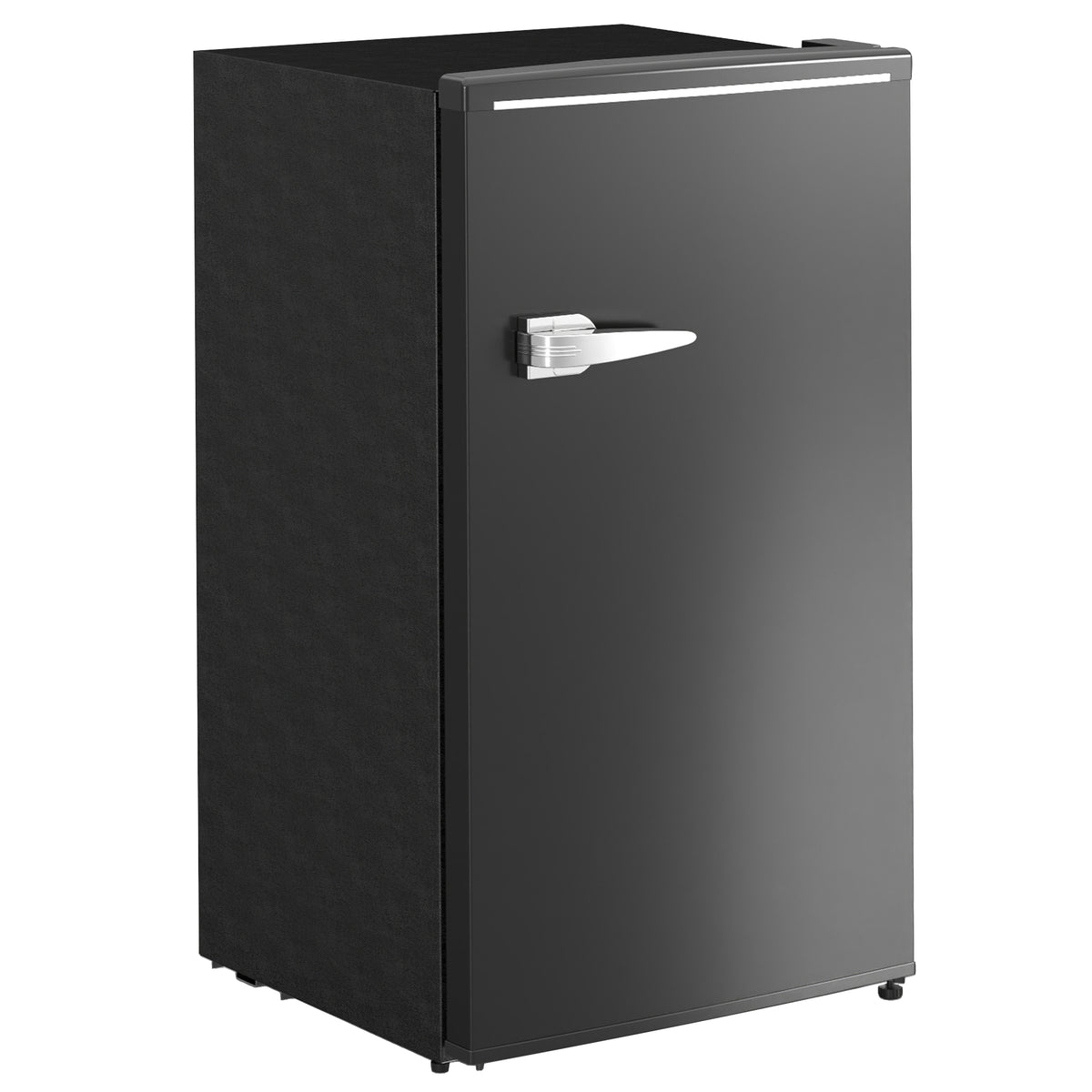 Retro Mini Fridge, 3.1 Cu. Ft Single Door Compact Refrigerator with Adjustable Thermostat, 2 Glass Shelves