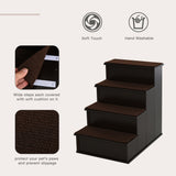 Dog Steps Pet Stairs for Bed Cat Ladder for Couch with Non-Slip Carpet, 15.7