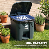 Dog Poop Outdoor Garbage Bin, 8 Gal Pet Waste Garbage Can with Lid and Pedal