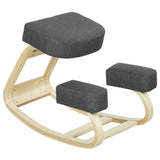 Ergonomic Kneeling Chair, Wood Kneel Stool with Thick Pads, Desk Knee Chair