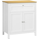 Sideboard Cabinet, Buffet Table with Drawer, Double Door Cupboard and Adjustable Shelf for Living Room